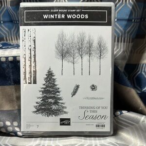 Stampin' Up! Winter Woods Stamp Set - Black and White with Dies